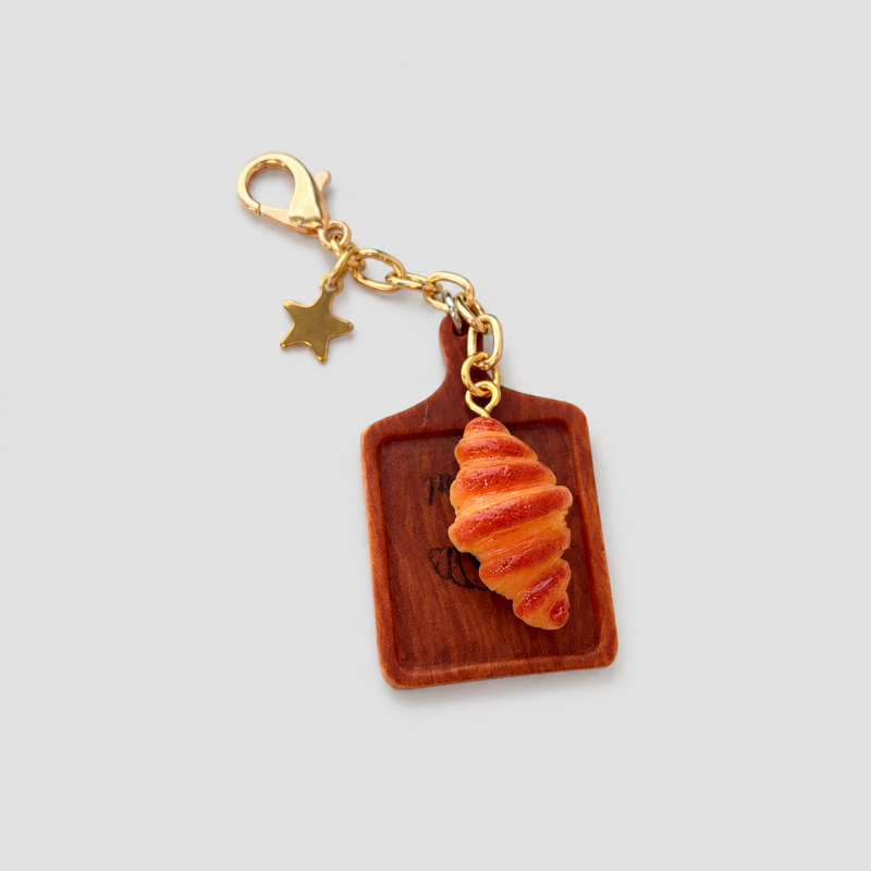 Chocolate Croissant Keychain