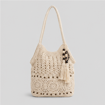 Charm Crochet Shoulder Tote