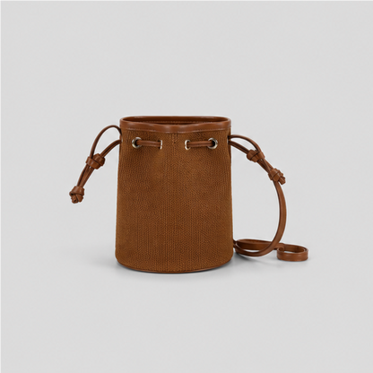 Canvas Drawstring Bucket Bag