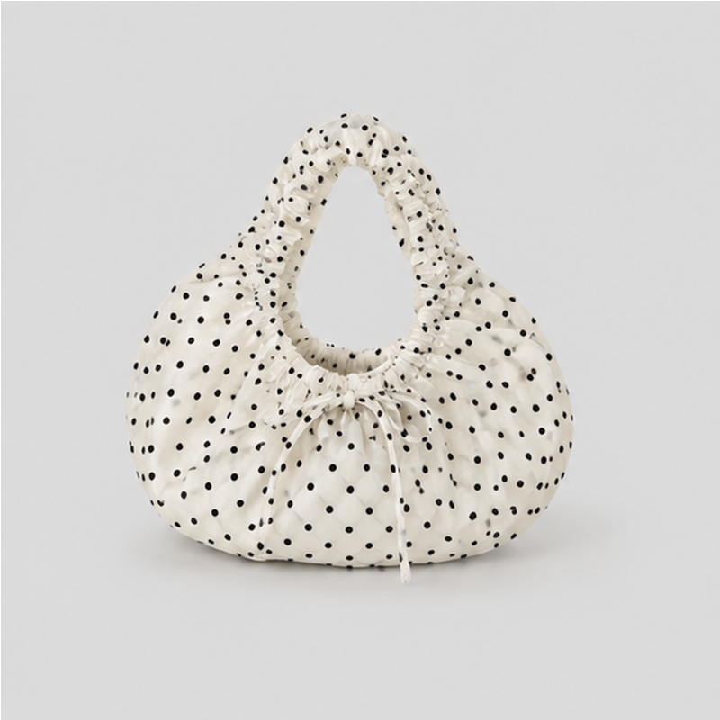 Sheer Polka Dot Handle Bag
