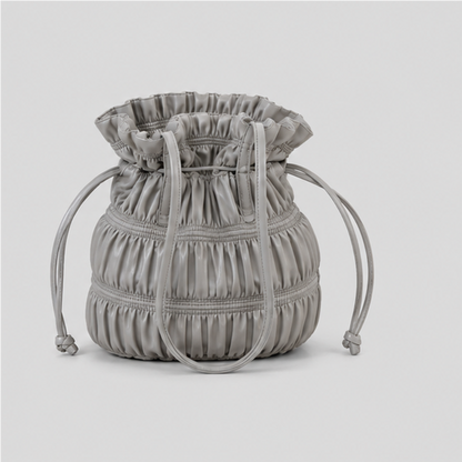 Ruched Drawstring Shoulder Bag