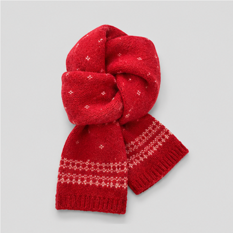 Knit Wool Blend Warm Scarf