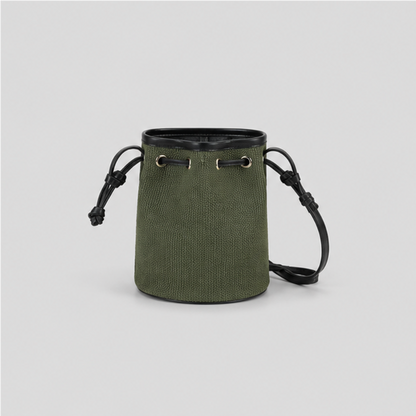 Canvas Drawstring Bucket Bag