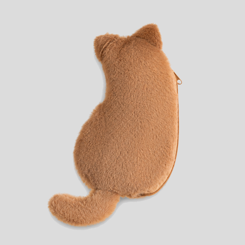 Cat Silhouette Plush Pencil Case