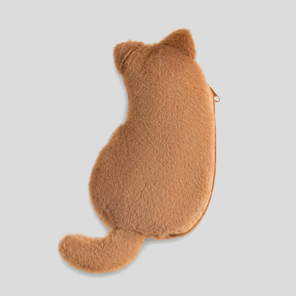 Cat Silhouette Plush Pencil Case