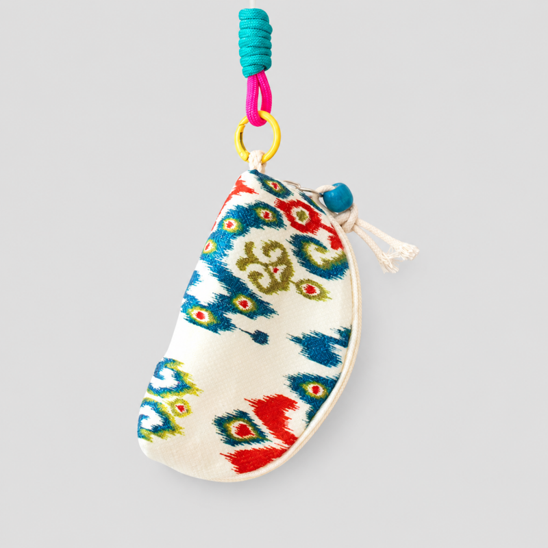 Embroidered Print Coin Pouch