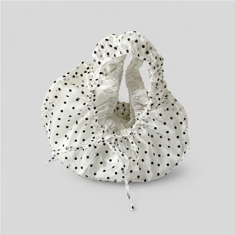 Sheer Polka Dot Handle Bag