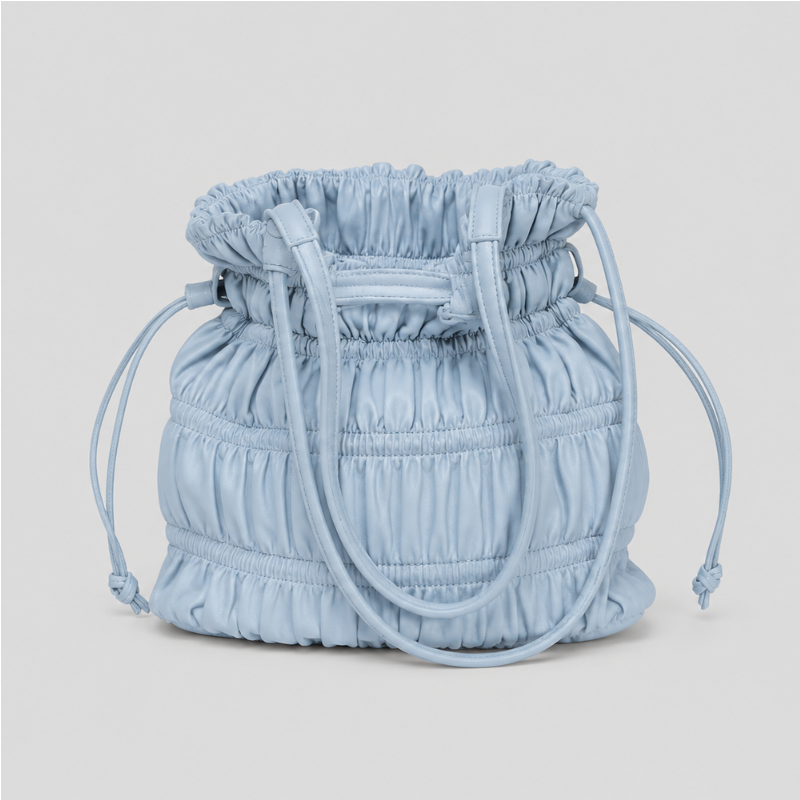 Ruched Drawstring Shoulder Bag