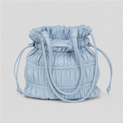 Ruched Drawstring Shoulder Bag