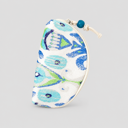Embroidered Print Coin Pouch