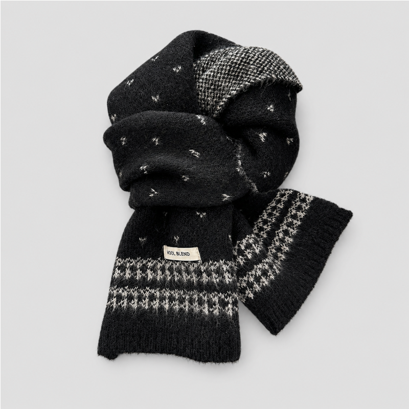 Knit Wool Blend Warm Scarf