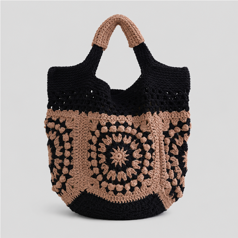 Circle Motif Crochet Tote