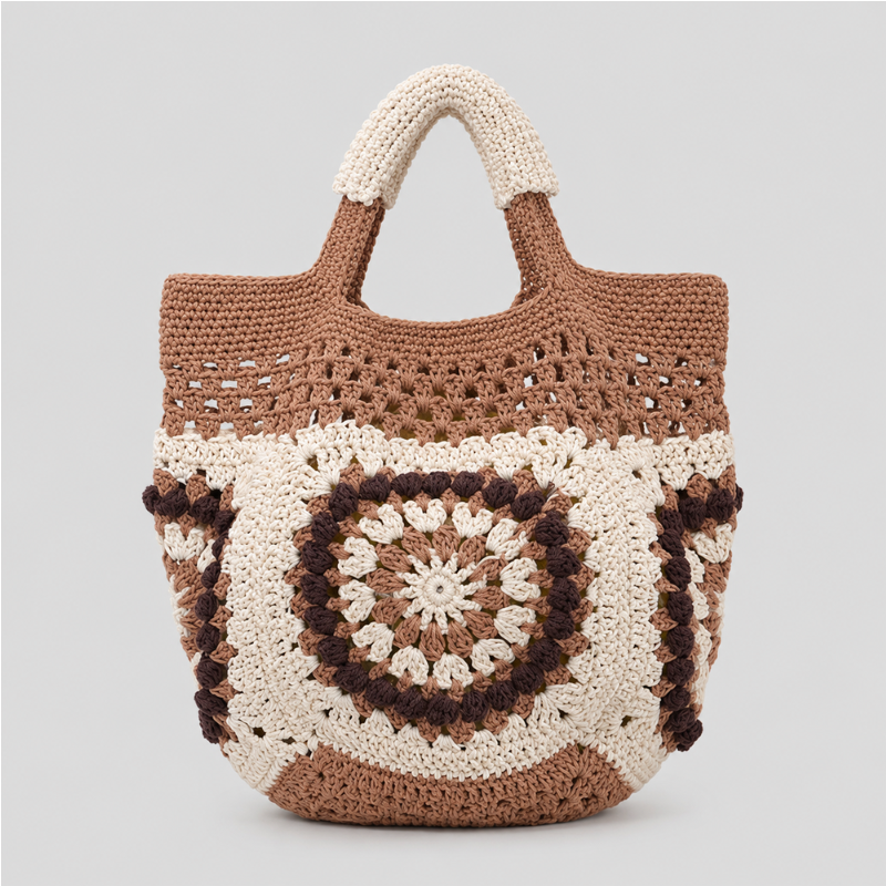 Circle Motif Crochet Tote