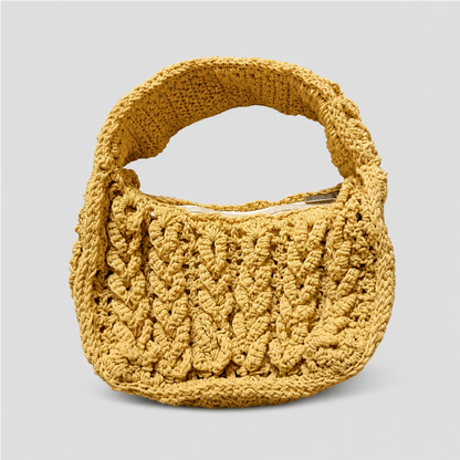 Braided Crochet Hobo Bag