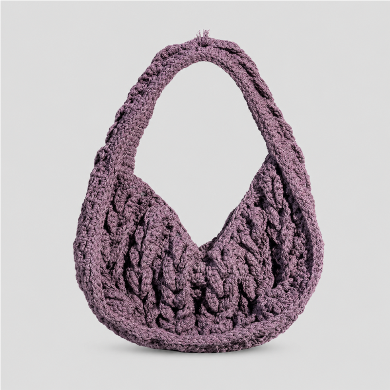 Braided Crochet Hobo Bag