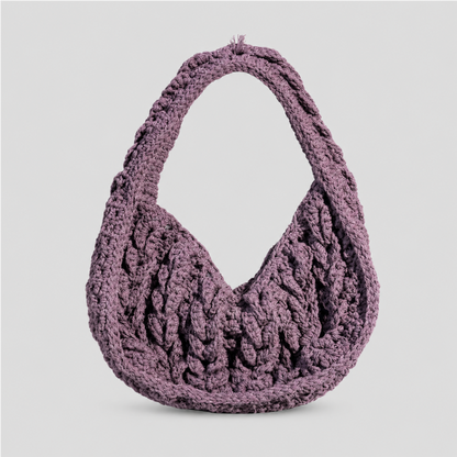 Braided Crochet Hobo Bag
