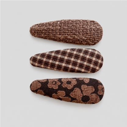 Patterned Fabric Snap Clip Set