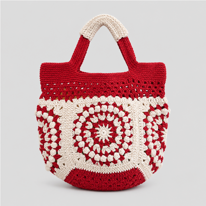 Circle Motif Crochet Tote