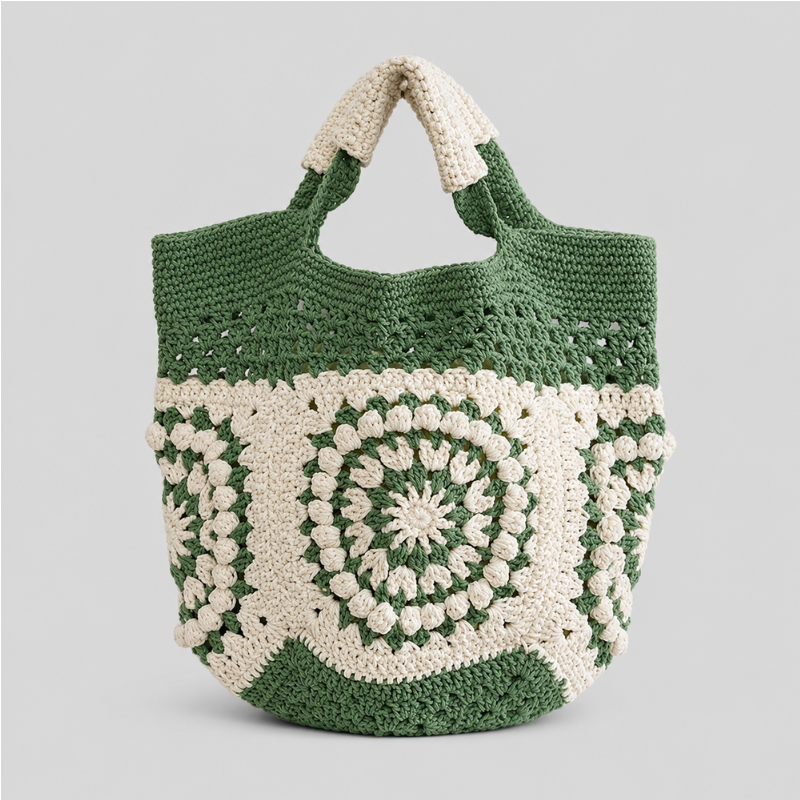 Circle Motif Crochet Tote