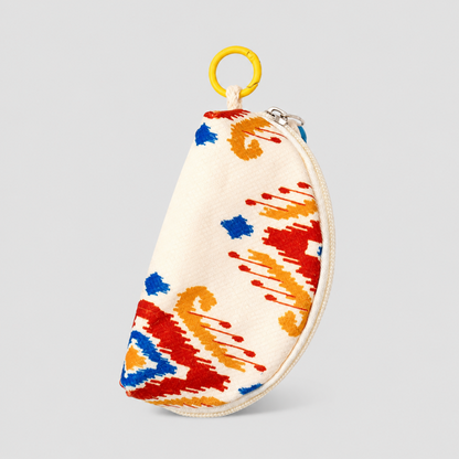Embroidered Print Coin Pouch