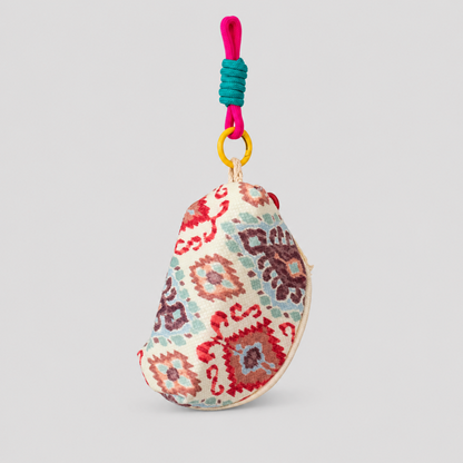 Embroidered Print Coin Pouch